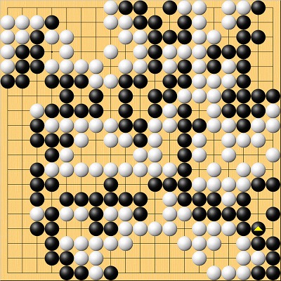 第4回大和証券杯ネット囲碁レディース1回戦万波奈穂―梅沢