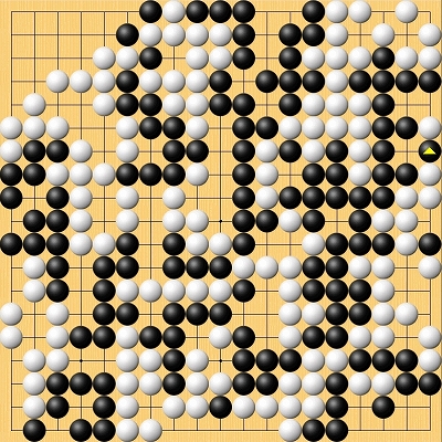 張栩天元vs.山下棋聖　天元戦第1局終局図
